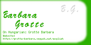 barbara grotte business card